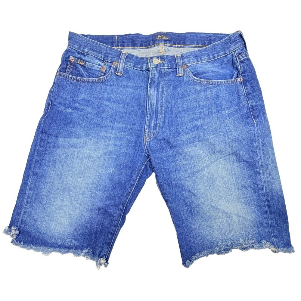 Polo Ralph Lauren Classic Fit Denim‎ Cutoff Shorts Men's Size 32 Blue